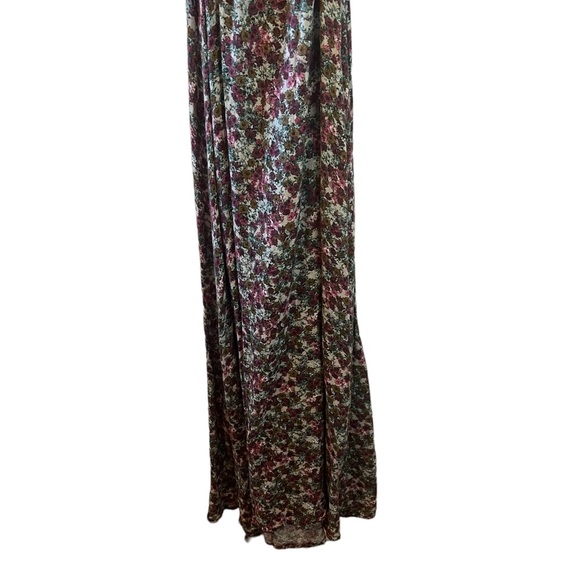 Floral Print Short Sleeve Wrap Lightweight Deep V Long Maxi Dress S - Picture 6 of 10